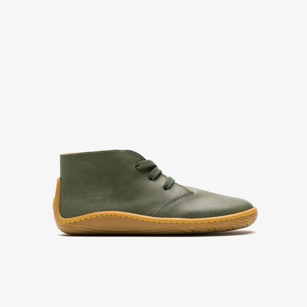 Vivobarefoot Gobi Addis Mørke Grønn Støvler Barn [3-HJAD]